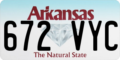 AR license plate 672VYC