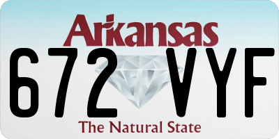 AR license plate 672VYF