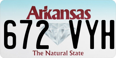 AR license plate 672VYH