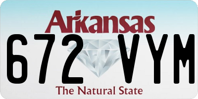 AR license plate 672VYM