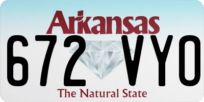 AR license plate 672VYO