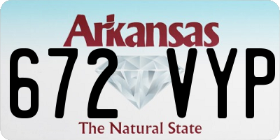 AR license plate 672VYP