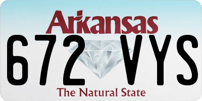 AR license plate 672VYS