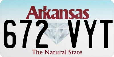 AR license plate 672VYT