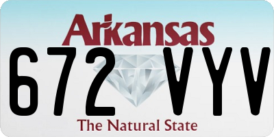 AR license plate 672VYV