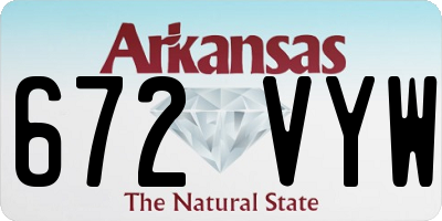 AR license plate 672VYW