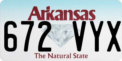 AR license plate 672VYX