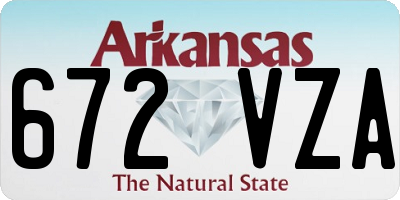 AR license plate 672VZA