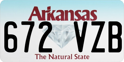 AR license plate 672VZB