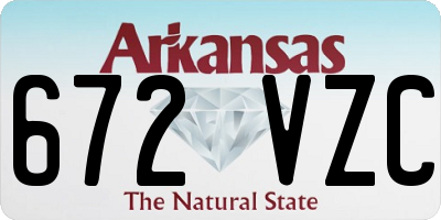 AR license plate 672VZC