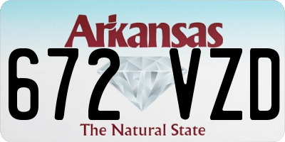 AR license plate 672VZD