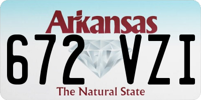 AR license plate 672VZI