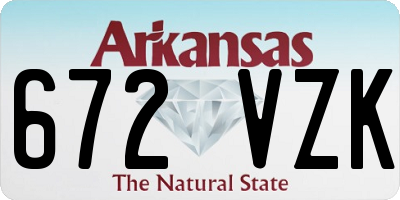 AR license plate 672VZK