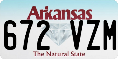 AR license plate 672VZM