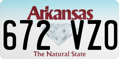 AR license plate 672VZO