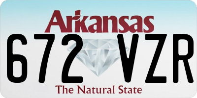 AR license plate 672VZR