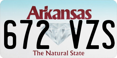 AR license plate 672VZS