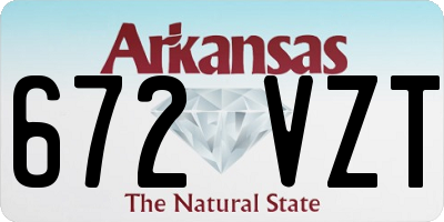 AR license plate 672VZT