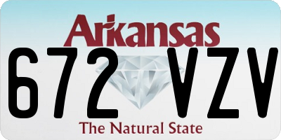 AR license plate 672VZV