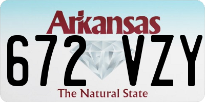 AR license plate 672VZY