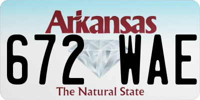 AR license plate 672WAE