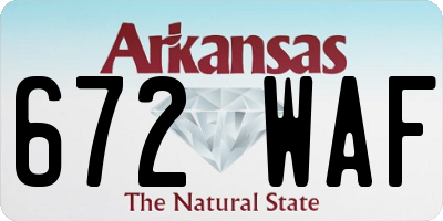 AR license plate 672WAF