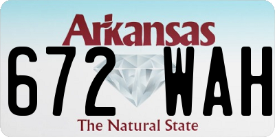 AR license plate 672WAH