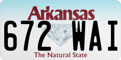 AR license plate 672WAI
