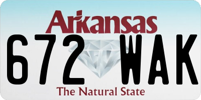 AR license plate 672WAK