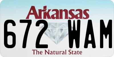 AR license plate 672WAM