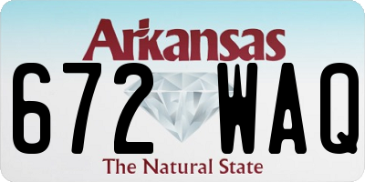 AR license plate 672WAQ