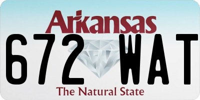 AR license plate 672WAT