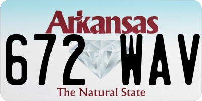 AR license plate 672WAV