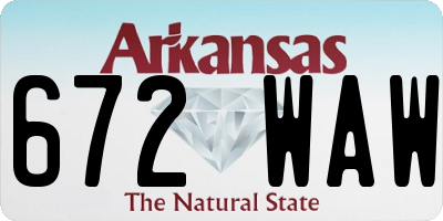 AR license plate 672WAW