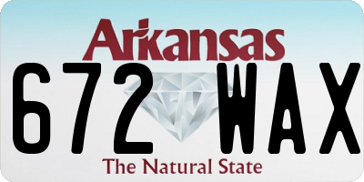 AR license plate 672WAX