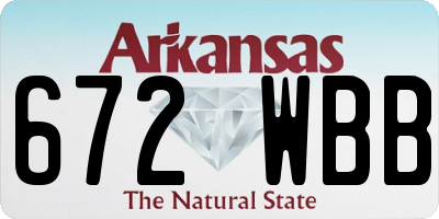 AR license plate 672WBB