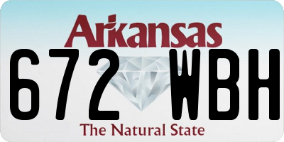 AR license plate 672WBH