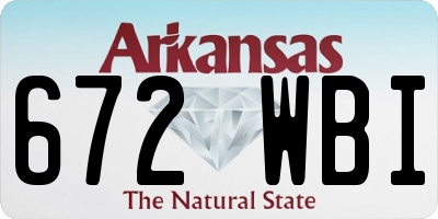 AR license plate 672WBI