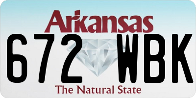 AR license plate 672WBK