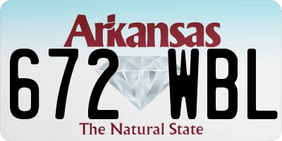 AR license plate 672WBL