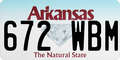 AR license plate 672WBM