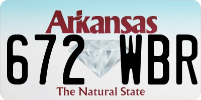 AR license plate 672WBR
