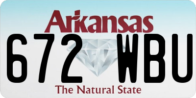 AR license plate 672WBU