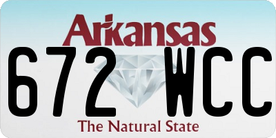 AR license plate 672WCC