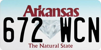 AR license plate 672WCN