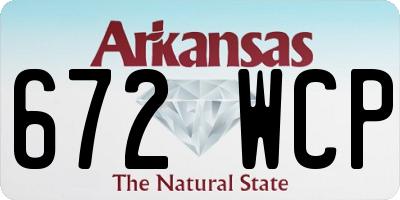 AR license plate 672WCP