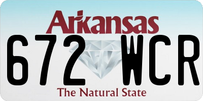 AR license plate 672WCR