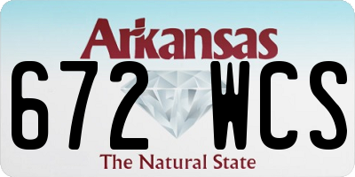 AR license plate 672WCS