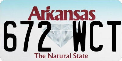 AR license plate 672WCT