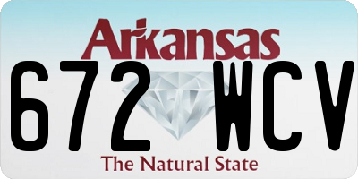 AR license plate 672WCV